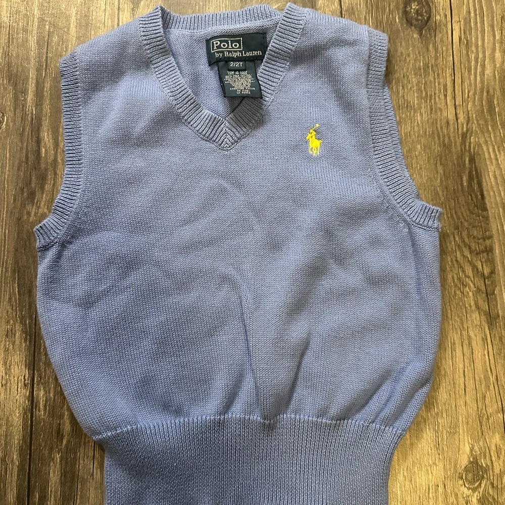 Ralph Lauren Blue V-Neck Sweater Vest